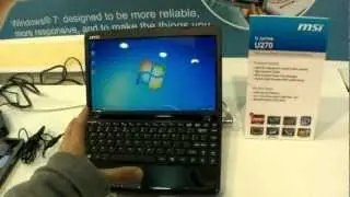 MSI U270 AMD Notebook Hands On (English)