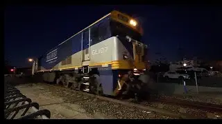 Container Trains in the Heart of Fremantle- 6143 & 6163 outbound!