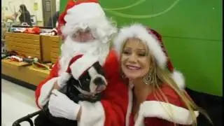 Chopper the Biker Dog visits Santa AND Sandy Claus - 2011