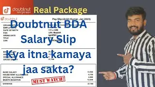 Doubtnut BDA Salary Slip | paise kamana Itna Aasaan | Doubtnut In hand Salary | Work From Home Jobs