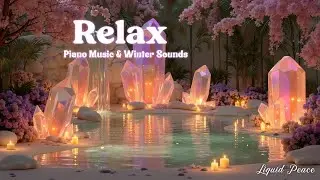 Healing Waterfall Sounds for Deep Sleep Meditation & Stress Relief ~ Liquid Peace Flow