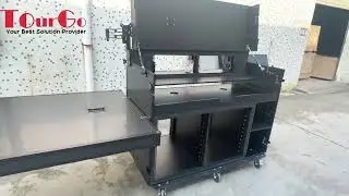 Mobile Studio Video Broadcast Production Cart Flight Case with Laptop Bracket Holder Arm