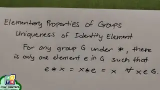 Uniqueness of Identity Element for a Group Explained