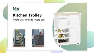 SoBuy Kitchen trolley | Kitchen cabinet | Kitchen table | Kitchen islandKitchen cabinet | FKW45-WN