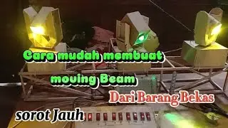 MEMBUAT MINI MOVING BEAM || LIGHTNING SOROT JAUH #soundsystem #miniature