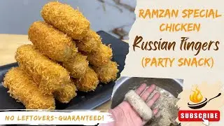 Iftari Special Crispy Chicken Russian Fingers Recipe| Make & Freeze Russian Rolls| Russian Kebabs