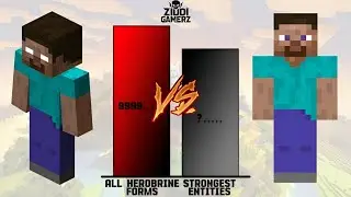 🔥 Herobrine All Forms Vs All God-Tier Minecraft Entities | Ultimate Power Level Evolution