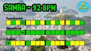 Levada de SAMBA em 92 BPM ➜ Tamborim + Pandeiro + Surdo