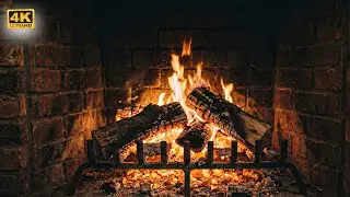 Cozy Winter Fireplace Ambience with Crackling Fire Sounds - Ultimate Deep Sleep & Study Aid [UHD]