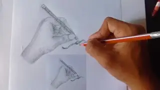 Draw a hand with pencil | @OSHIYAArts | 2026 |