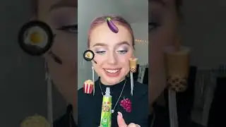 Popcorn Grapes Lollipop Egg with Green Sugar Water || #lollipopshorts #trending #viralshorts #shorts