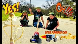 SODA ROCKET CARS! Easy Science Experiments for Kids!