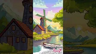 Color Oasis #game #gaming #coloring #mewarnai #alam #bangunan #fyp #shorts #nature
