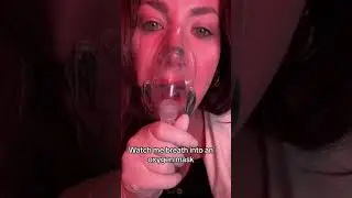 Girl breathing into an oxygen mask! #Oxygen #mask #women#breathing