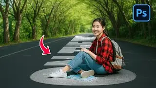 How to Text Behind an Object in Photoshop | Photoshop Beginner Tutorial 2025