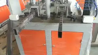 Two cavity pipe hole punching machine