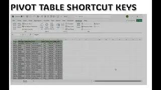 Pivot Short Keys # Pivot Table # Excel Shortcut Keys# Excel