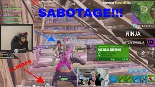 Ninja&rsquo;s reaction to thiefs trying to sabotage TSM Daequan during $10,000 FORTNITE TOURNAMENT