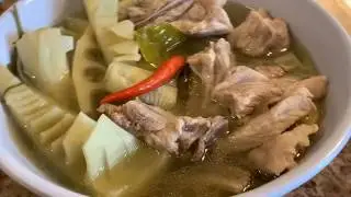 How To Make Hmong Delicious Bamboos With Pork Soup 👩‍🍳 Qhia Ua Ntsuag Xyoob Xyaw Nqaij Npua Yooj 8