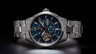 Orient Star Automatic Skeleton Mechanical Open Heart Blue Dial Men's Watch
