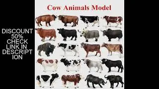 Oenux Simulation Cute Farm Animals Milk Cow Cattle Calf Angus Bull OX Buffalo Model Action Figures E