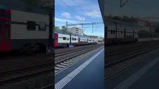 Switzerland double decker train Stadler Kiss. Geneva.