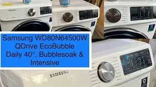 Samsung WD80N64500W, QDrive EcoBubble, Daily 40&deg;c, Bubblesoak & Intensive @servisslimline