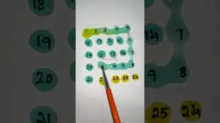 🩵💛 Connect All Numbers 1 to 25 #drawing #line #maths #shorts #numbers #quiz #ytshorts