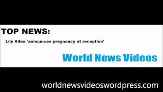 Lily Allen 'announces pregnancy at reception'