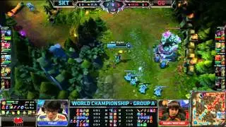 SKT vs GG | SK Telecom T1 vs GamingGear.EU | Worlds 2013 Day 3 Group A | Full game HD