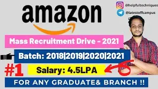 Amazon Mass Hiring [VIRTUAL] - 2021 | Any Batch & Branch | Quality Specialist - LMAQ- Hyderabad.