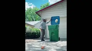 Guy Kicks Two Rugby Balls Inside Trash Can at Once - 1200779