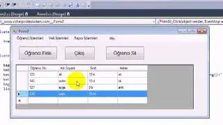 Veri Tabanındaki Kaydı Silme İşlemi Ders 100 C#    C Sharp    Access