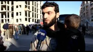 وصول أهالي معضمية الشام إلى المدينة