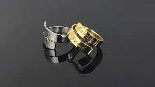 Promise Ring For Her - Personalized Adjustable Rings, 2 Names Engraved