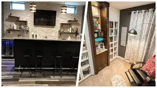 75 Brown Floor Basement With Black Walls Design Ideas You'll Love 🌈