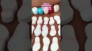 SUELAS PERFORADAS PARA TEJER CALZADO DE BEBE ESCR&Iacute;BENOS AL WHATSAPP +57 300 4589379 #hiloconestilo
