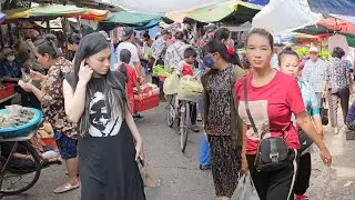 Lively Market Walking: Morning Scene, Lifestyle Vendors, Local Market Walk Tour