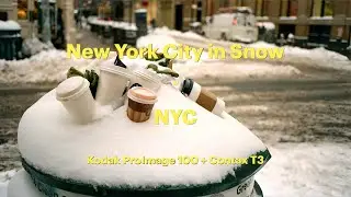 Shooting film in New York City in Snow with Kodak ProImage 100 + Contax T3