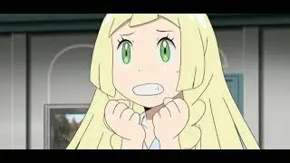 Lilie trying to touch Rotom Dex