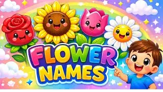 👉 Flowers Name for Kids | Learn Flower Names in English | Kids Learning Video