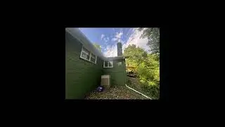 Exterior Brick Stain/Paint House & Shed- OAKMOSS GREEN BODY - PURE WHITE TRIM, EAVES, FASCIA, GUTTER