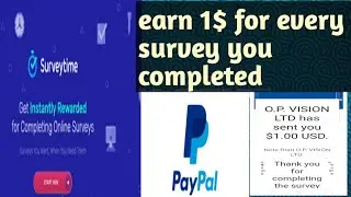 Extra income, 1USD/SURVEY @ Surveytime!!!