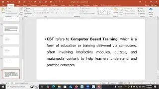 CBT stands for Computer based training/ICT aptitude