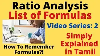 RATIO ANALYSIS| List of Formula|Tamil|Management Accounting|Easy Steps to Remember Formula|Rajasekar