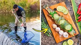 Simple Ways to Cook Fish In a Wild || Outdoor Cooking Hacks
