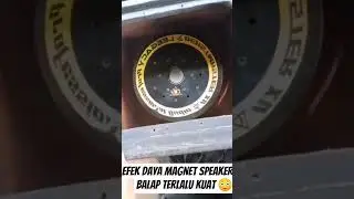 Efek daya magnet speaker terlalu kuat 😳. #wow #speakerbalap #magnet #eksperimen #soundbattle #wooww