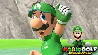 Mario Golf Super Rush Luigi vs Wiggler at Ridgerock Lake
