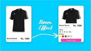 Create shopping card UI using HTML and CSS3 | Hover Effect | Source Code