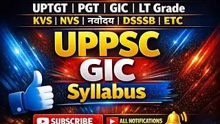 UPPSC GIC Lecturer English | पूरा Syllabus Explained (Exam Oriented)Complete Syllabus & Preparation